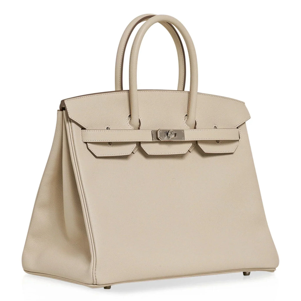 👜Birkin 35 Bag Craie Epsom Palladium Hardware