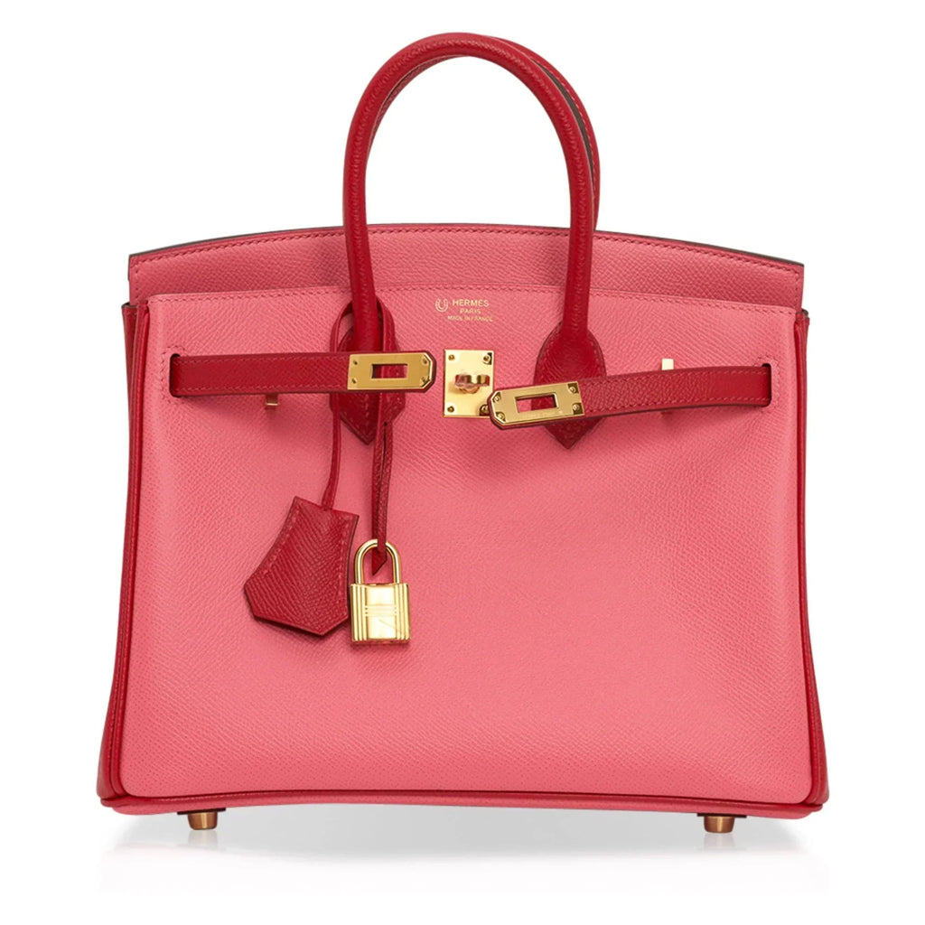 👜Birkin 25 HSS Bag Rose Azalee Rouge Casaque Epsom Gold Hardware