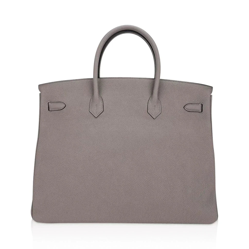 👜Birkin 40 Gris Asphalte Bag Gold Hardware Togo Leather