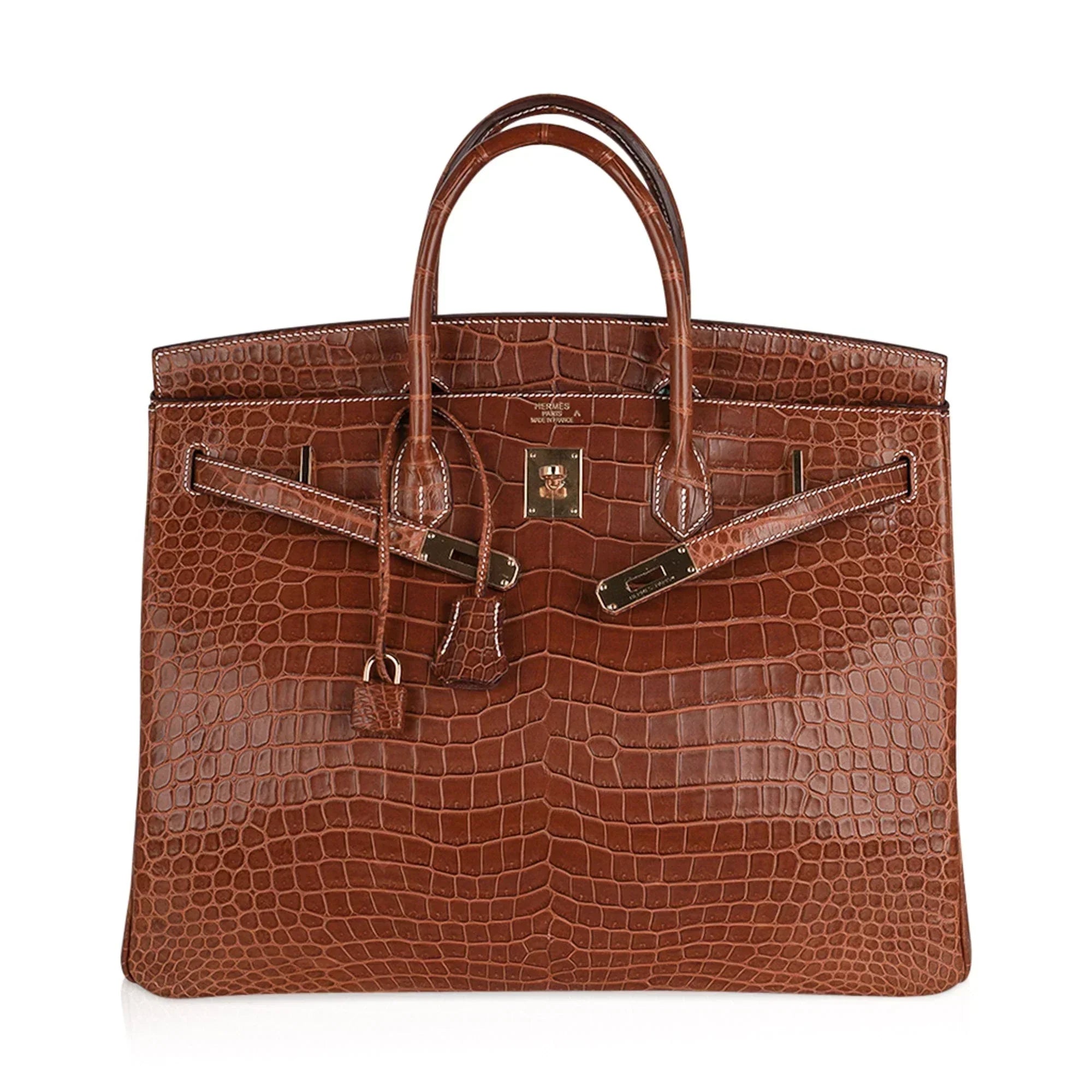 👜Birkin 40 Bag Rare Fauve Matte Porosus Crocodile Gold Hardware