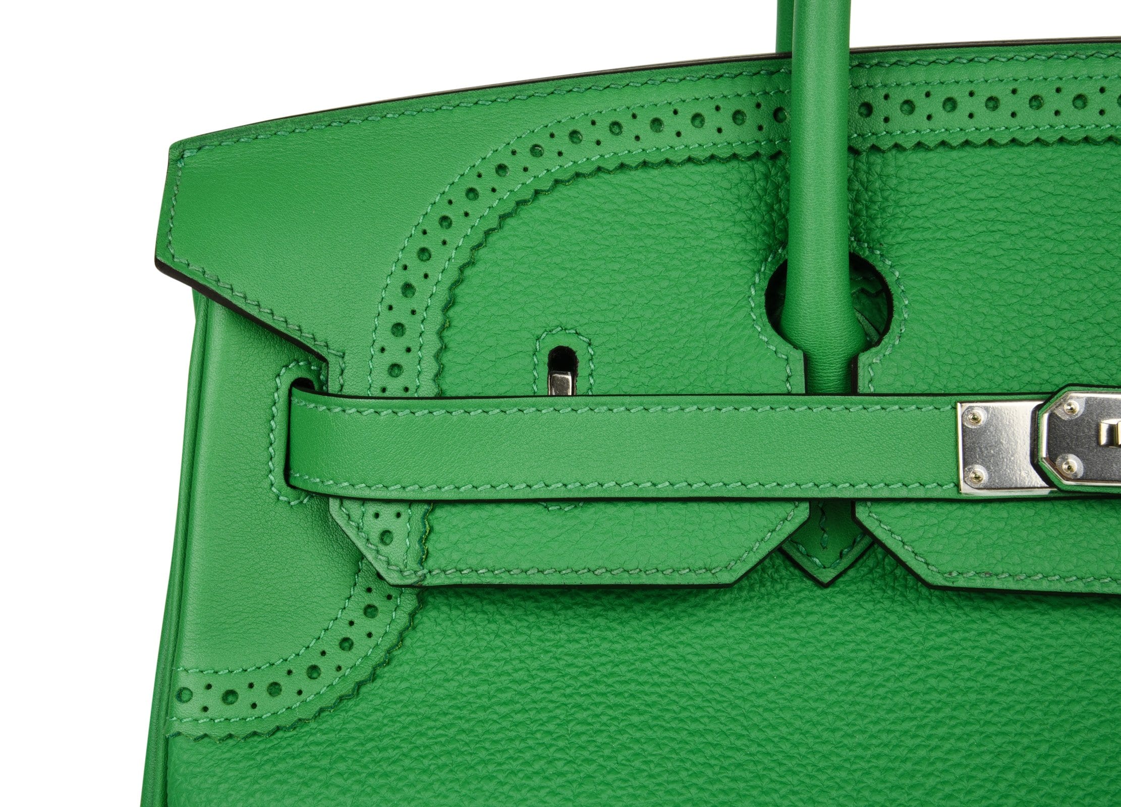 👜Birkin 35 Bag Ghillies Limited Edition Bamboo Palladium Hardware