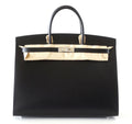 👜Birkin 40 Bag Sellier Black Vache Hunter/ Veau Evercalf Limited Edition