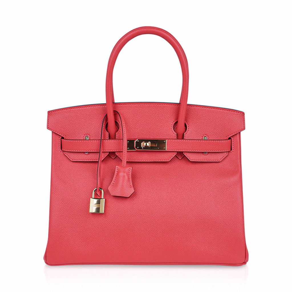 👜Birkin 30 Bag Rose Jaipur Epsom Leather with Gold Hardware