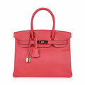 👜Birkin 30 Bag Rose Jaipur Epsom Leather with Gold Hardware