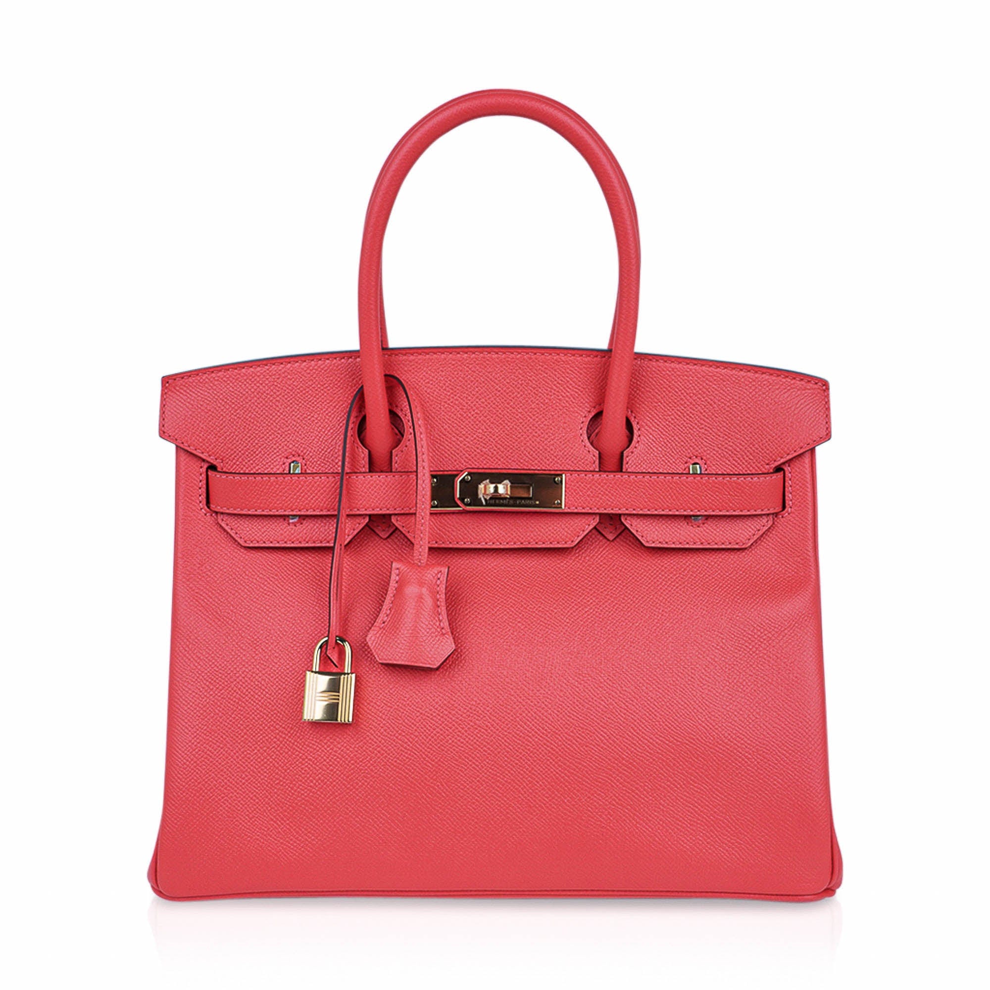 👜Birkin 30 Bag Rose Jaipur Epsom Leather with Gold Hardware