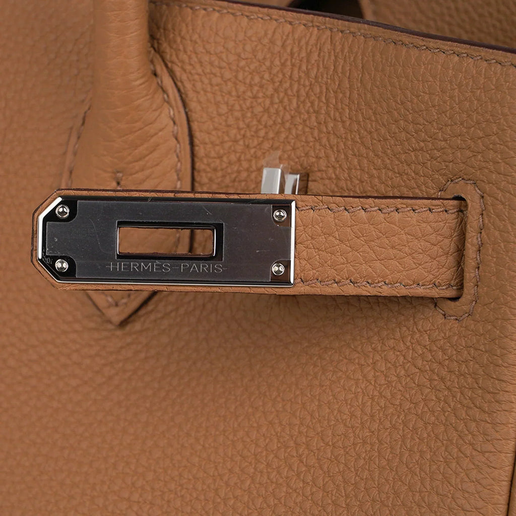 👜Birkin 30 Bag Biscuit Togo Leather with Palladium Hardware