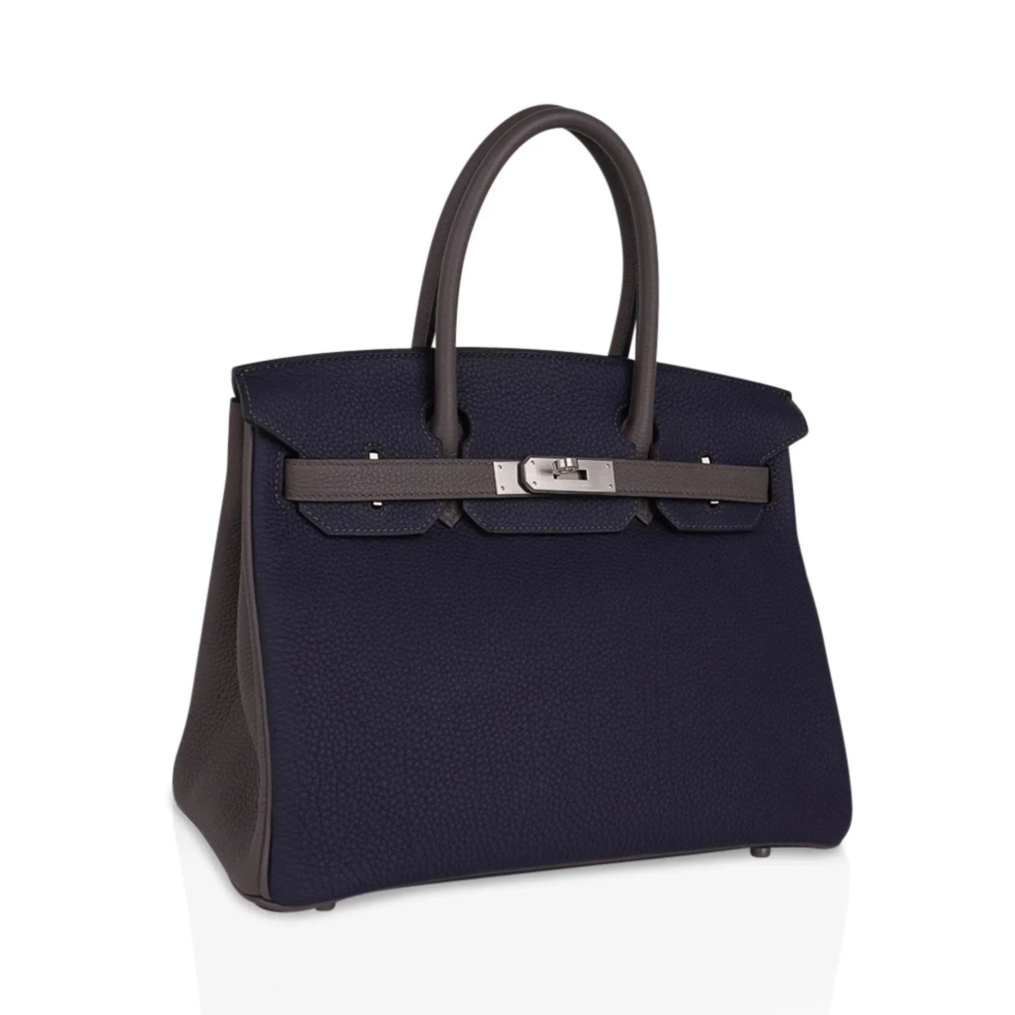 👜Special Order HSS Birkin 30 Bag Blue Nuit & Etain Togo Leather with Brushed Palladium Hardware
