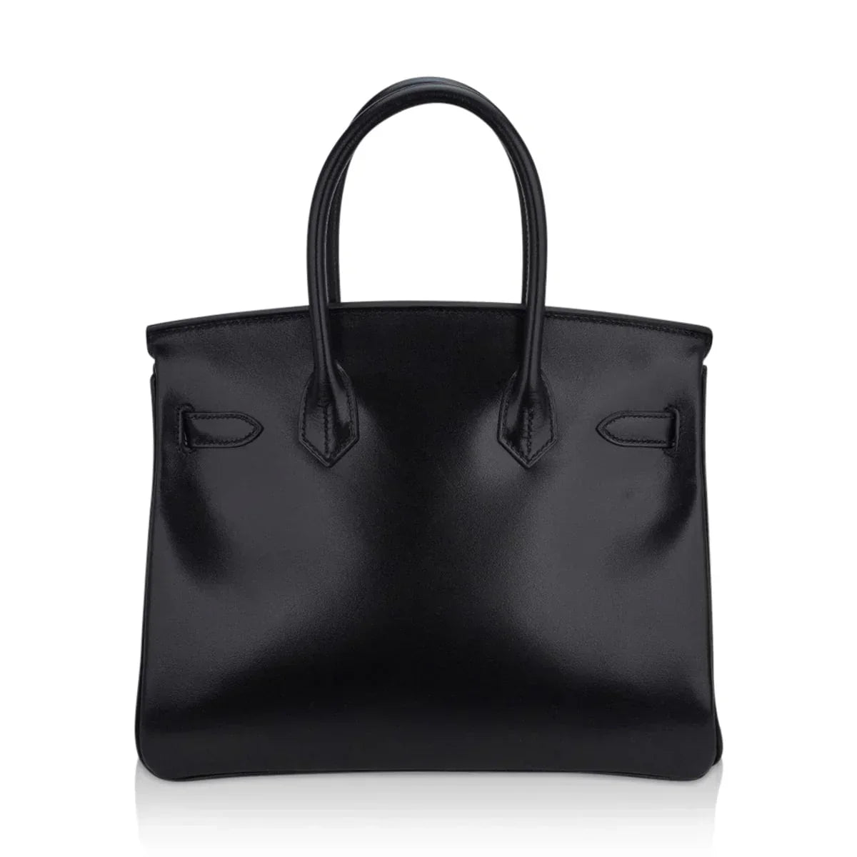 👜Birkin 30 Black Box Leather Bag Palladium Hardware