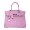 👜Birkin 30 Bag Mauve Sylvestre Epsom Leather with Palladium Hardware