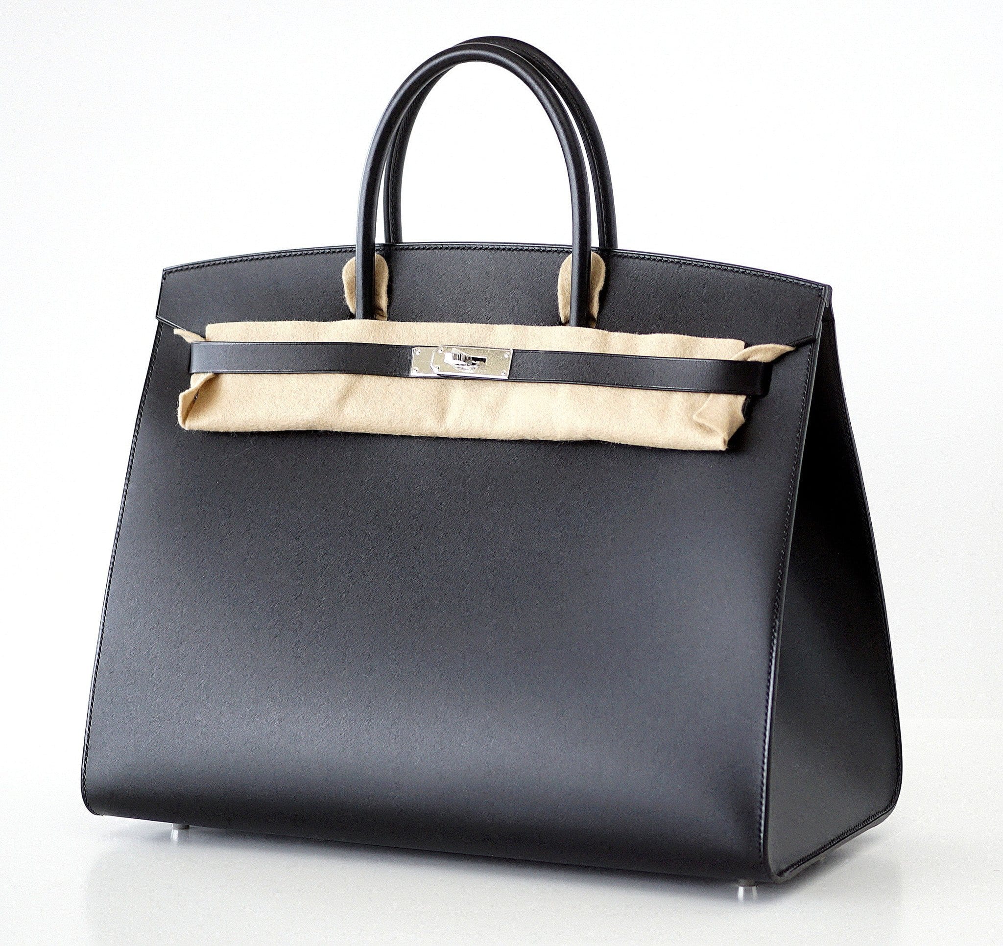 👜Birkin 40 Bag Sellier Black Vache Hunter/ Veau Evercalf Limited Edition