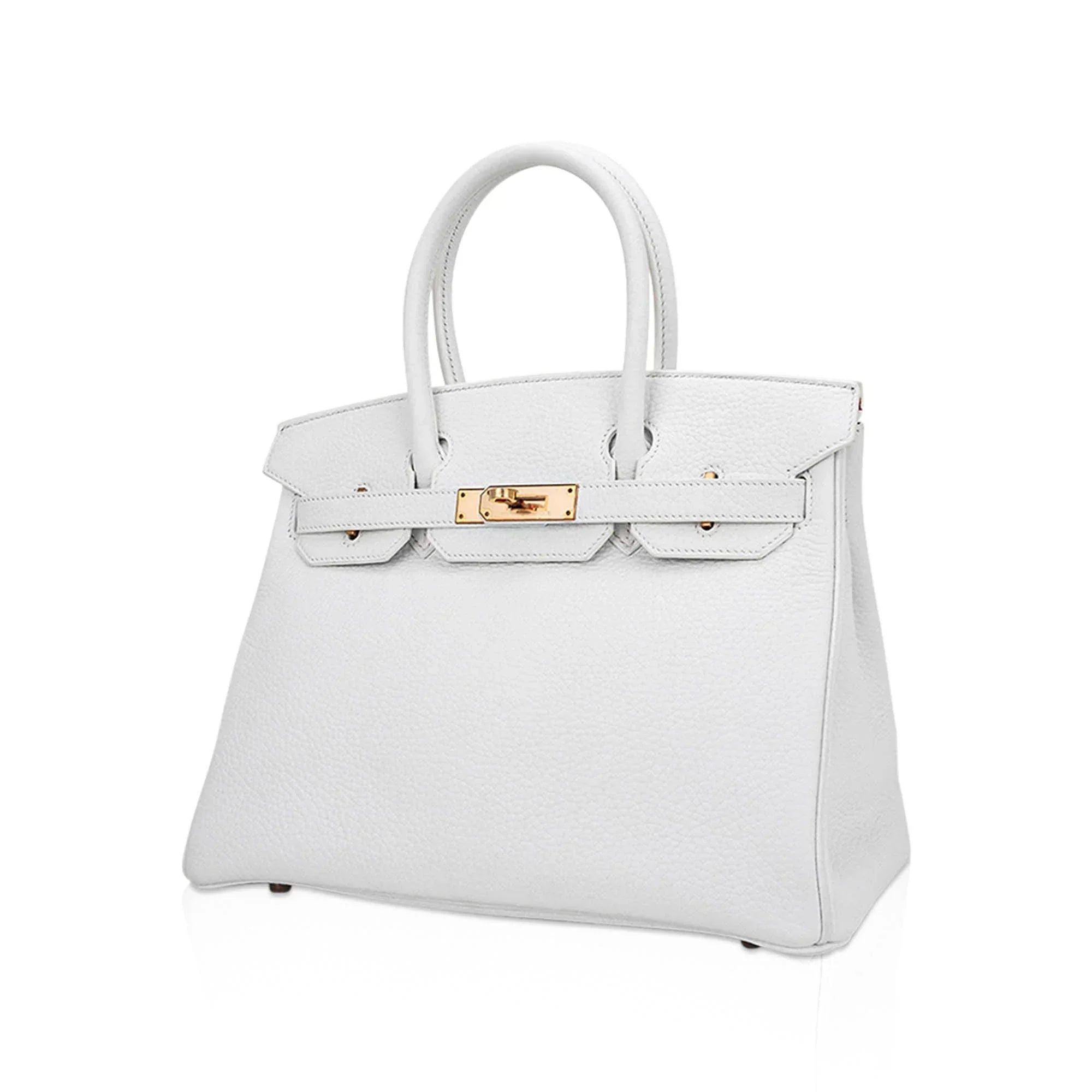 👜Special Order HSS Birkin 30 Bag White & Orange Clemence Leather with Rose Gold Hardware