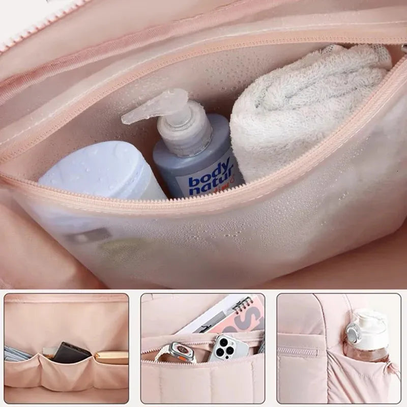 Women's Waterproof Travel/Gym/Diaper Bag – Suitable as carry-on luggage and compatible with strollers.