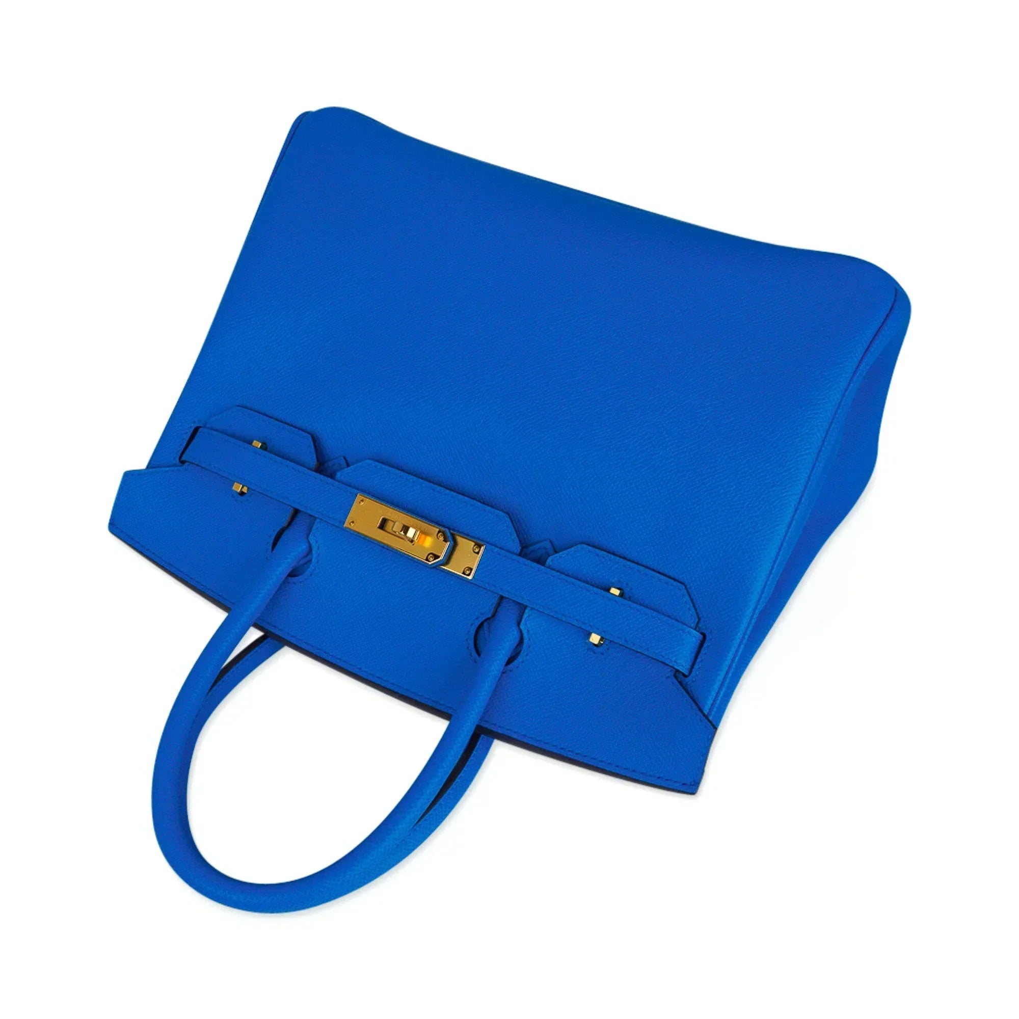 👜Birkin 30 Bag Bleu Frida Epsom Gold Hardware New w/ Box