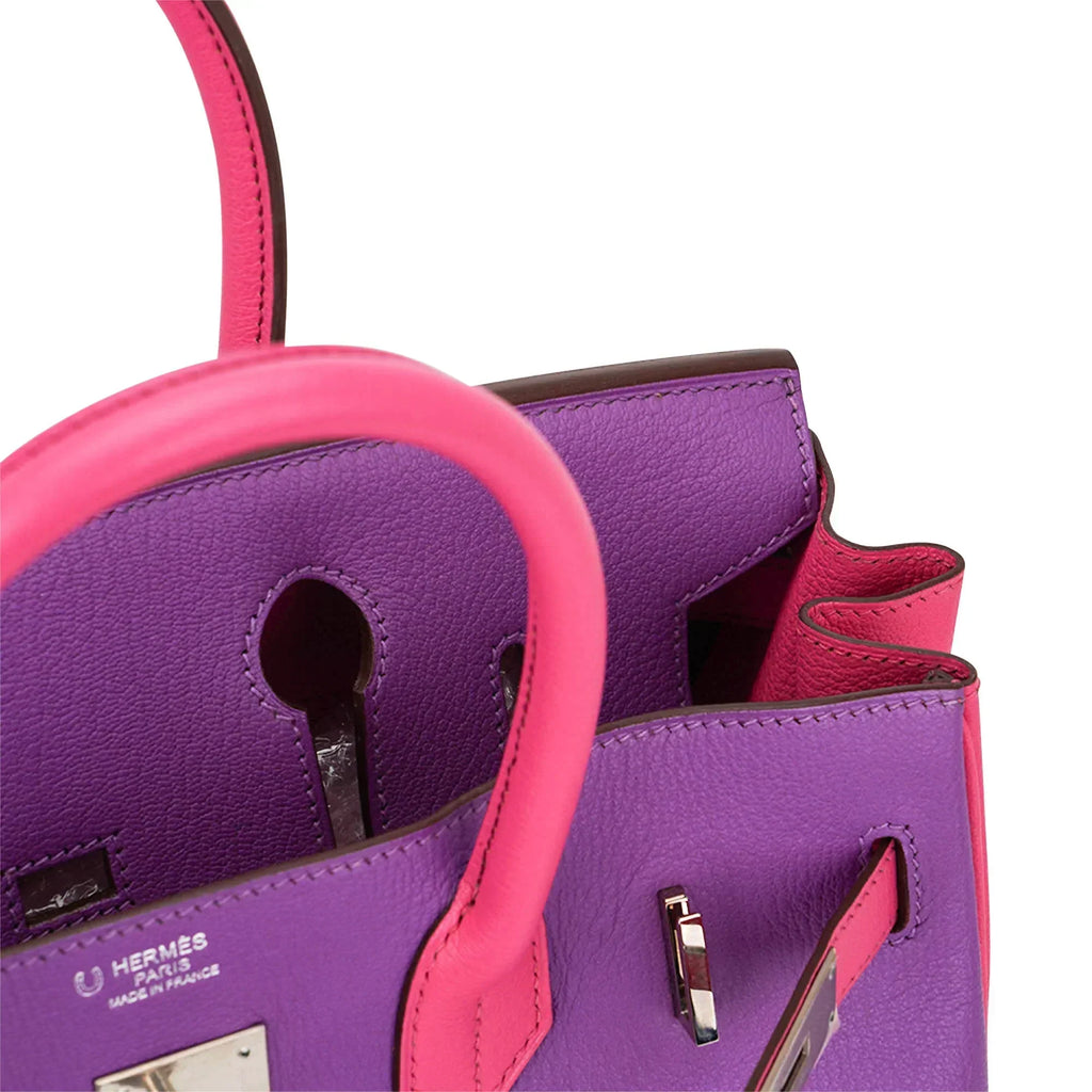 👜Special Order HSS Birkin 30 Bag Parme and Rose Shocking Chevre Leather with Palladium Hardware