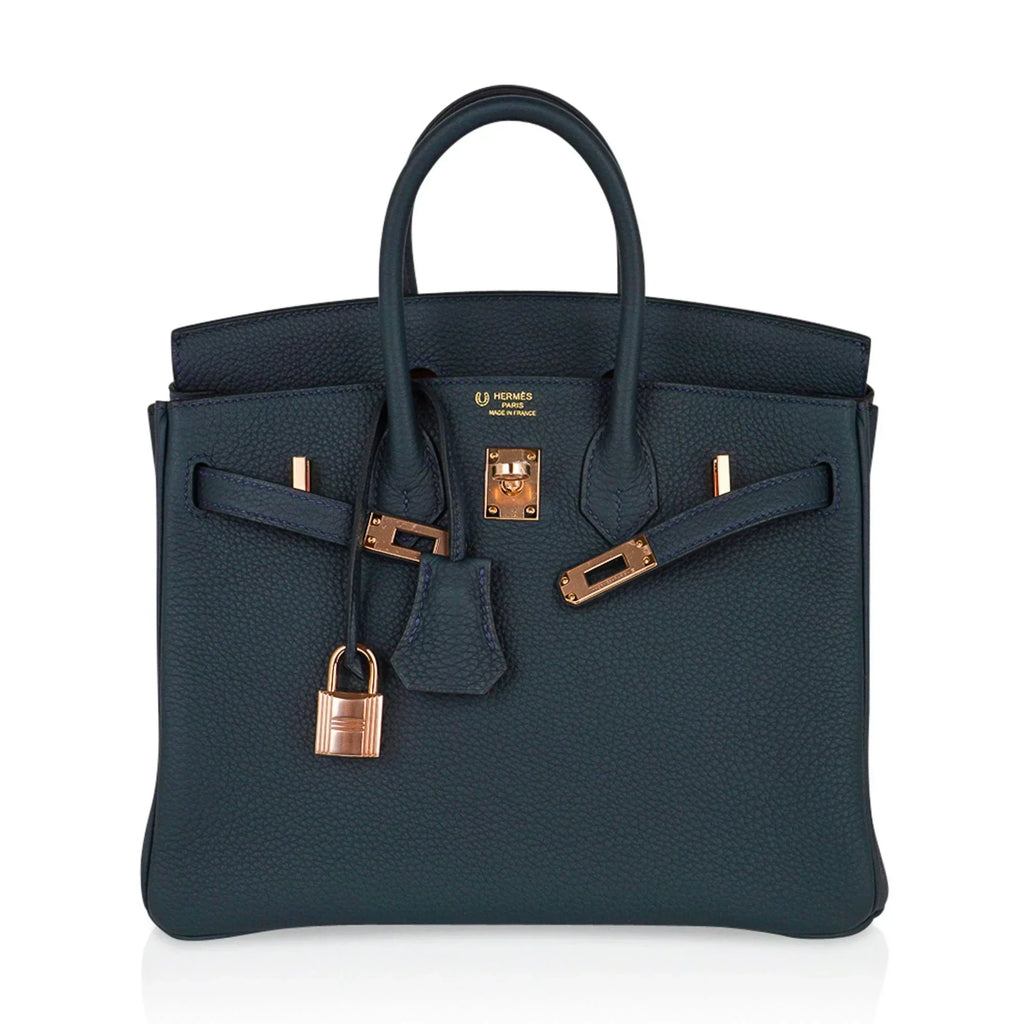 👜Special Order HSS Birkin 25 Bag Vert Cypress Togo Leather with Rose Gold Hardware