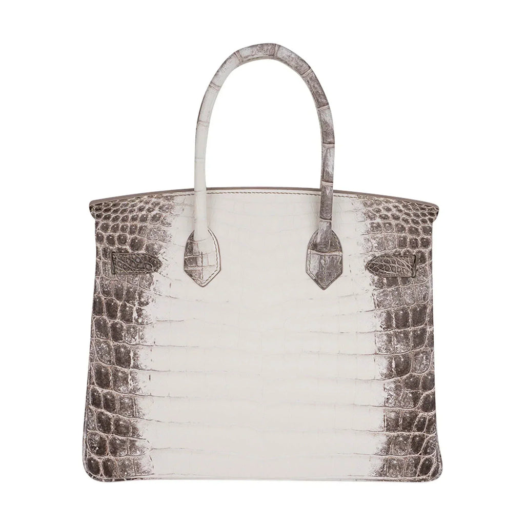 👜Birkin 30 Bag Diamond Himalaya Blanc Matte Niloticus Crocodile with 18k White Gold Hardware