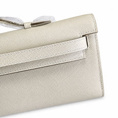 Kelly Cut 31 Clutch Epsom Leather Picture Milkshake White