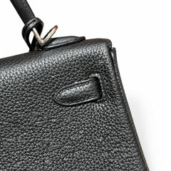 Kelly25cm, ck89/black, togo, silver, all handmade‼ Kelly 25cm, black, calfskin, silver buckle, top hand-stitched wax thread, high-end handmade exclusive customization‼ ️Purely hand-made nails, hand-en