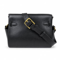 Black gold 🆕 In stock Kelly Messenger messenger bag for men and women, black gold buckle, imported leather, all-steel hand-waxed thread, the highest cost-effectiveness on the Internet. Unisex messenge