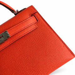Fully hand-sewn👉Second generation Mini Kelly 19cm imported Epsom leather Texas pink silver buckle