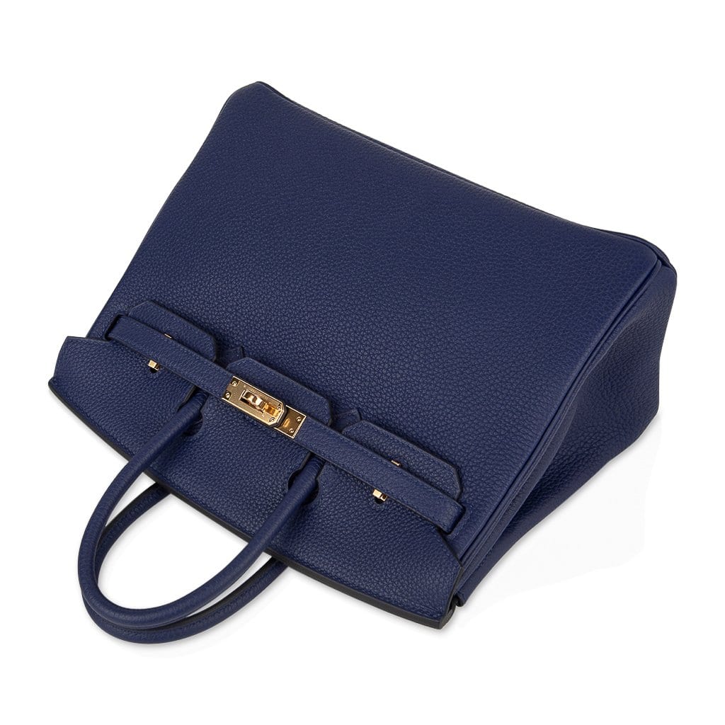 👜Birkin 25 Bag Blue Encre Gold Hardware Togo Leather
