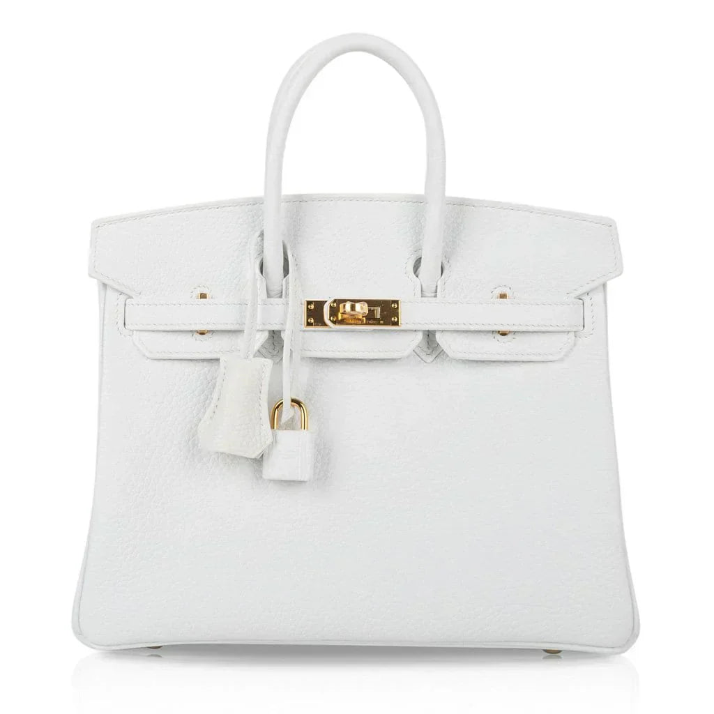 👜Birkin 25 HSS Bag White Clemence Gold Hardware