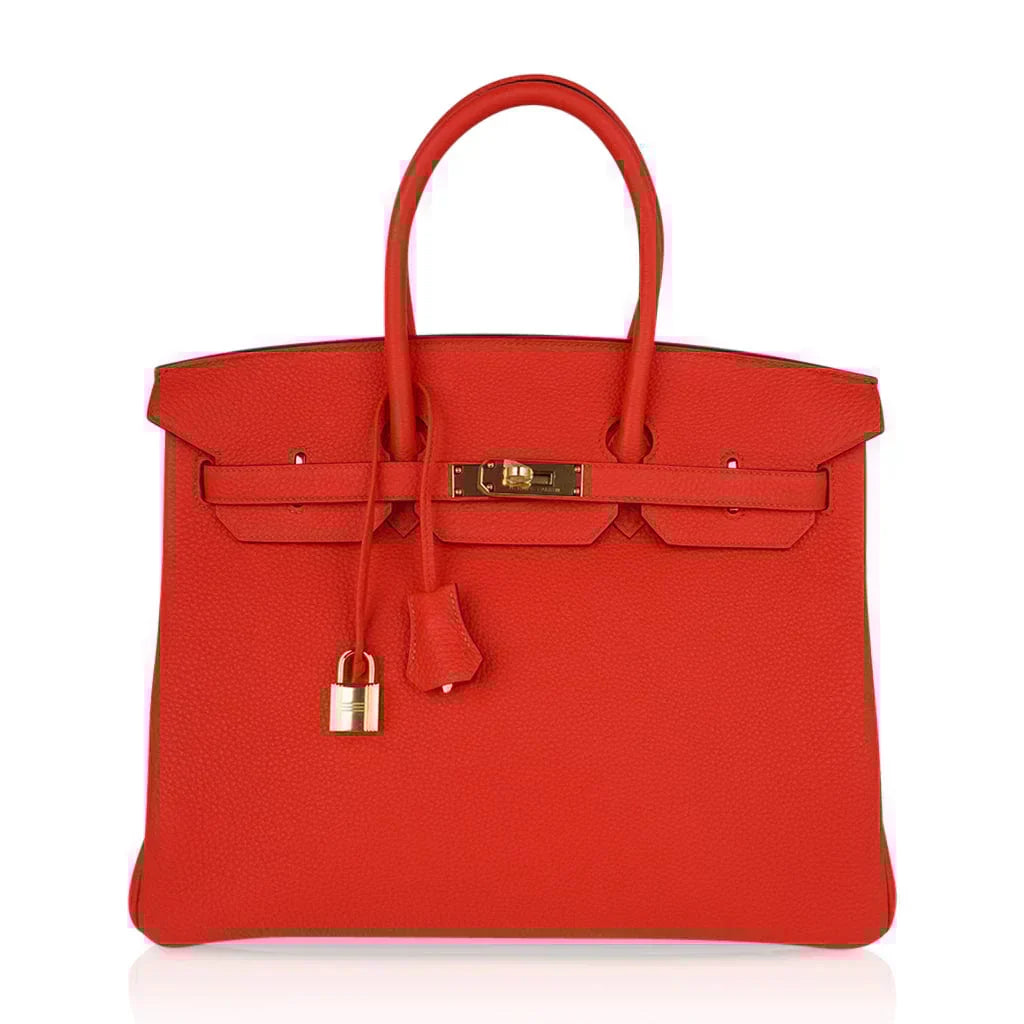 👜Birkin 35 Bag Capucine Togo Leather with Gold Hardware