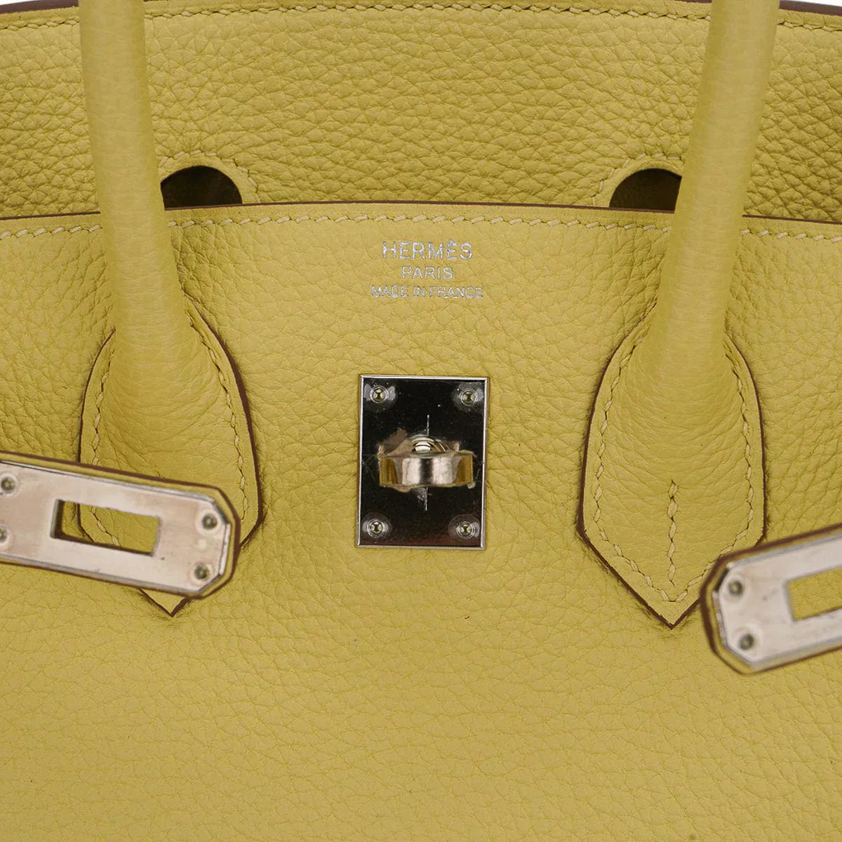 👜Birkin 25 Bag Jaune Poussin Togo Leather with Palladium Hardware