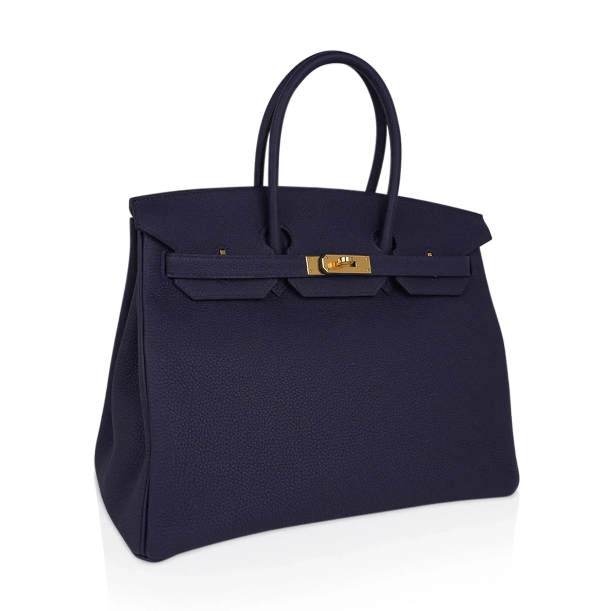👜Birkin 35 Bag Blue Nuit Gold Hardware Togo Leather