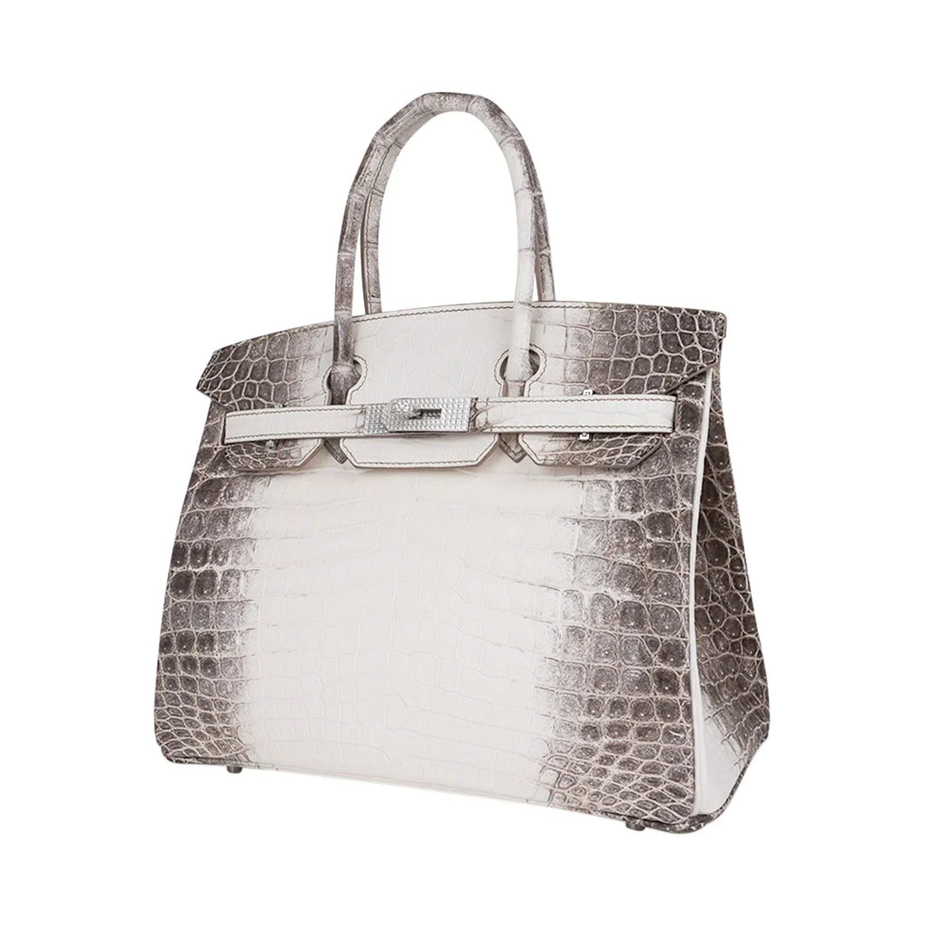 👜Birkin 30 Bag Diamond Himalaya Blanc Matte Niloticus Crocodile with 18k White Gold Hardware