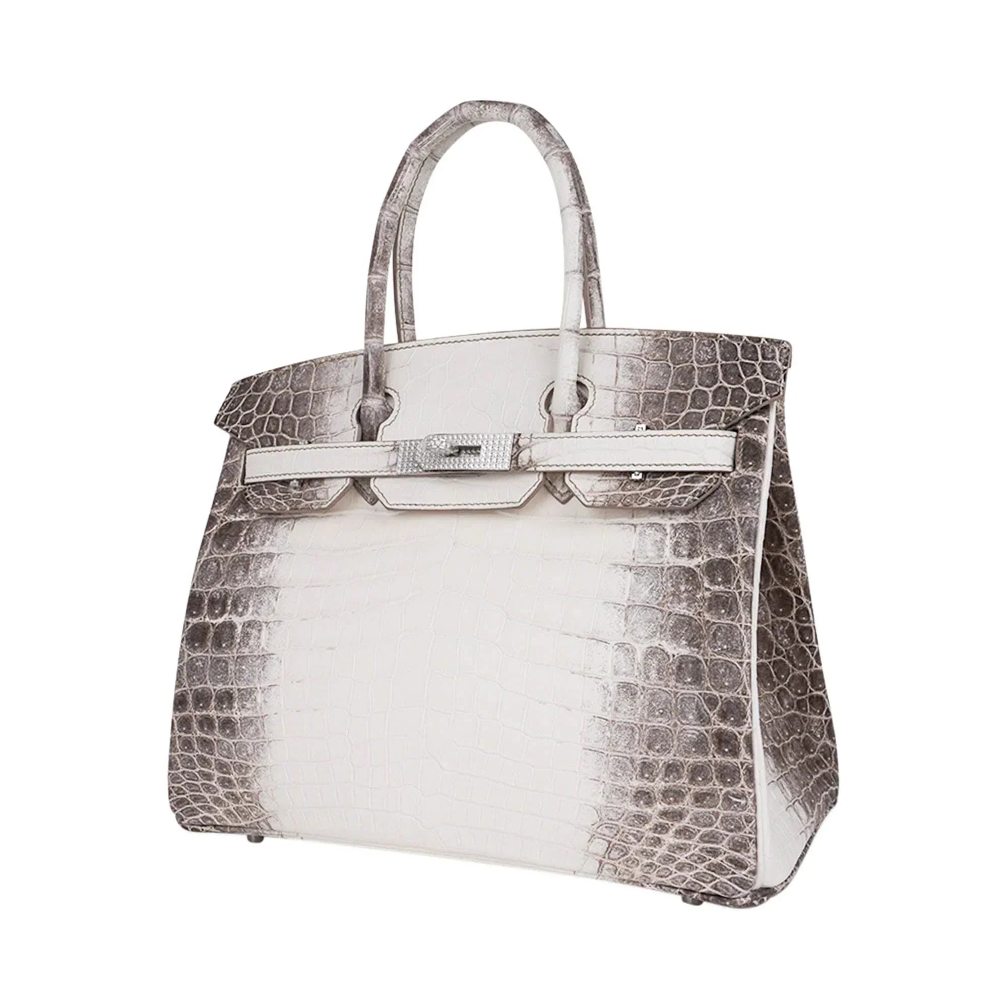 👜Birkin 30 Bag Diamond Himalaya Blanc Matte Niloticus Crocodile with 18k White Gold Hardware