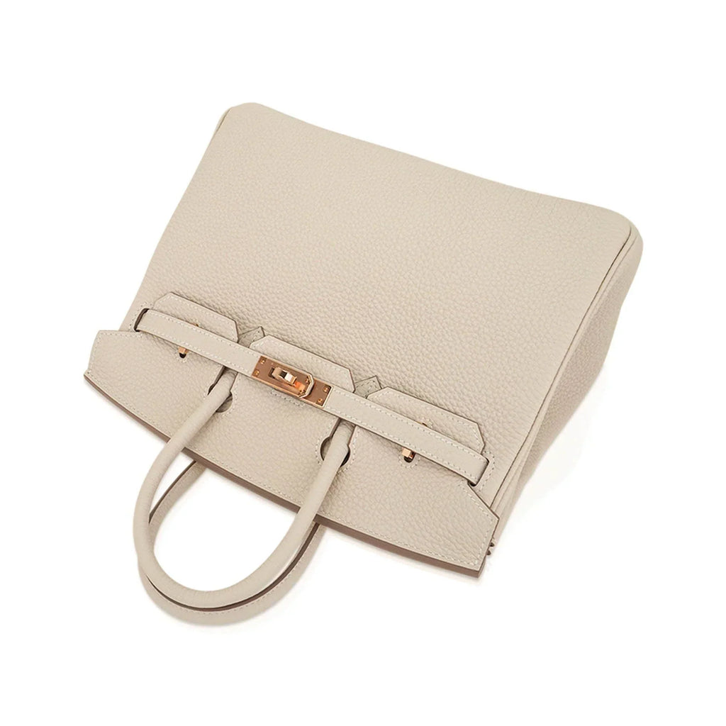 👜Birkin 25 Bag Craie Togo Leather with Rose Gold Hardware