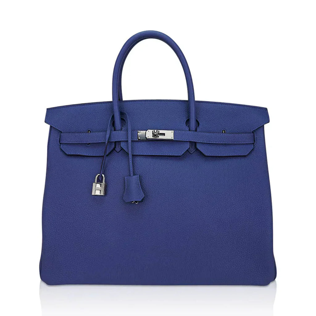 👜Limited Edition Birkin 40 Bag Blue de Prusse Togo Leather with Palladium Hardware