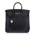 👜Limited Edition HAC Western Birkin 40 Bag Runway Embroidered Black Togo Leather with Palladium Hardware