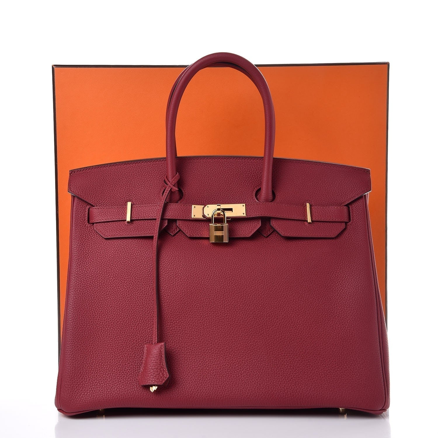 👜Birkin 25cm Rouge H Bordeaux Red Gold Hardware Bag Y Stamp