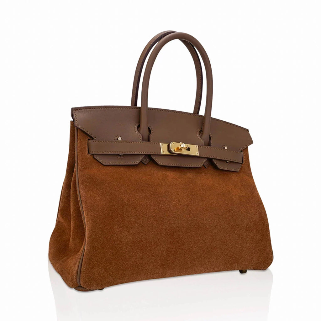 👜Limited Edition Birkin 30 Grizzly Bag Alezan Permabrass Hardware