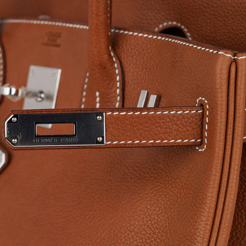 👜Birkin 30 Bag Barenia Faubourg Palladium Hardware