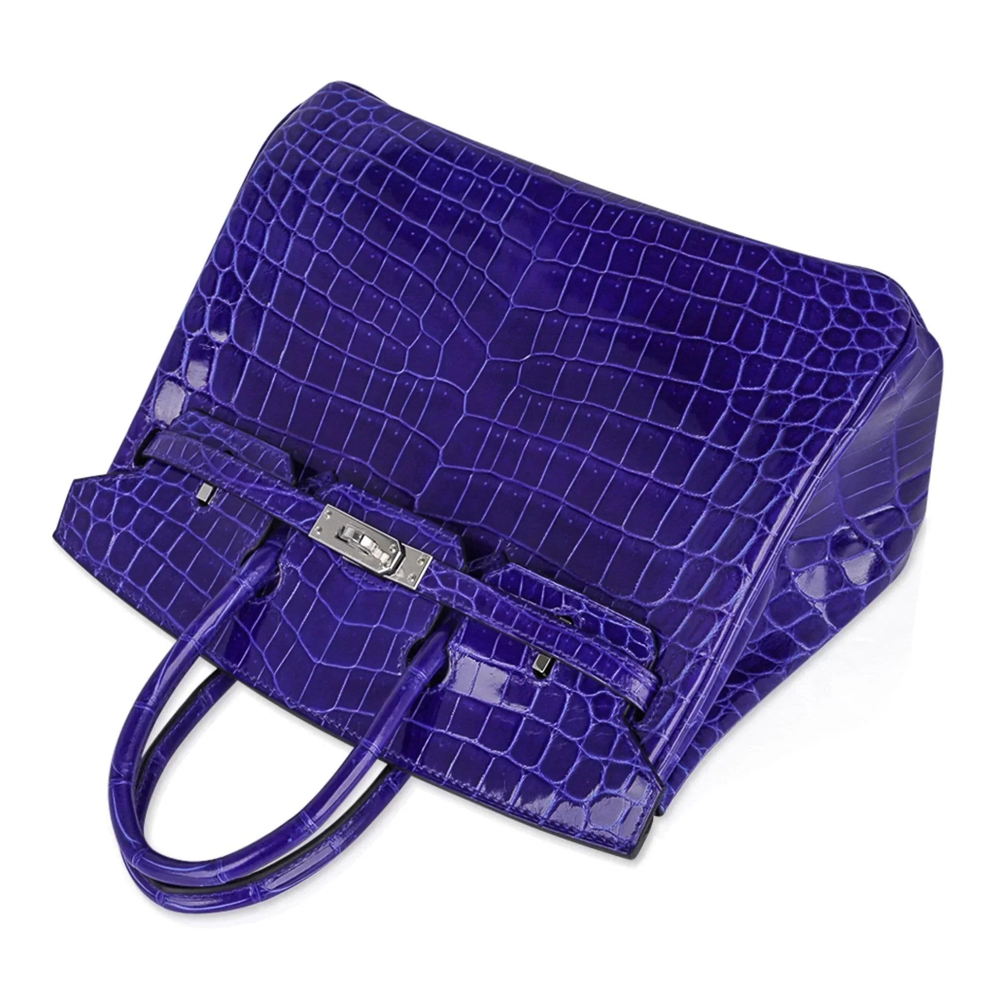 👜Birkin 25 Bag Blue Electric Crocodile Vivid Jewel Palladium Hardware