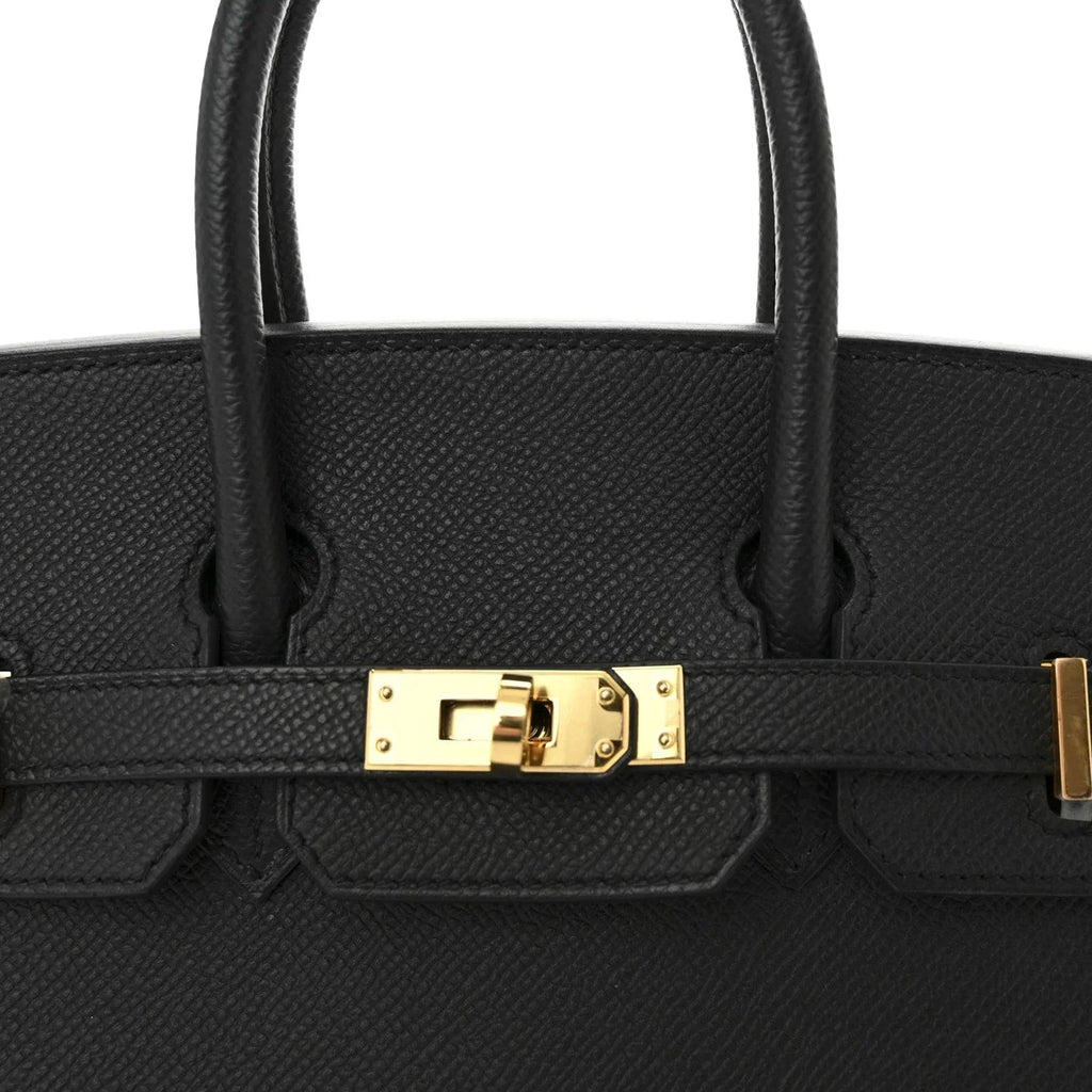 👜Birkin Sellier 25 Black Epsom Leather Gold Hardware