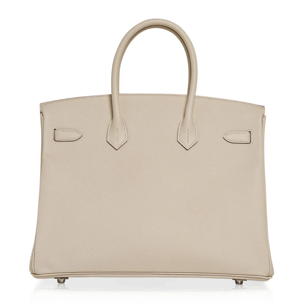 👜Birkin 35 Bag Craie Epsom Palladium Hardware