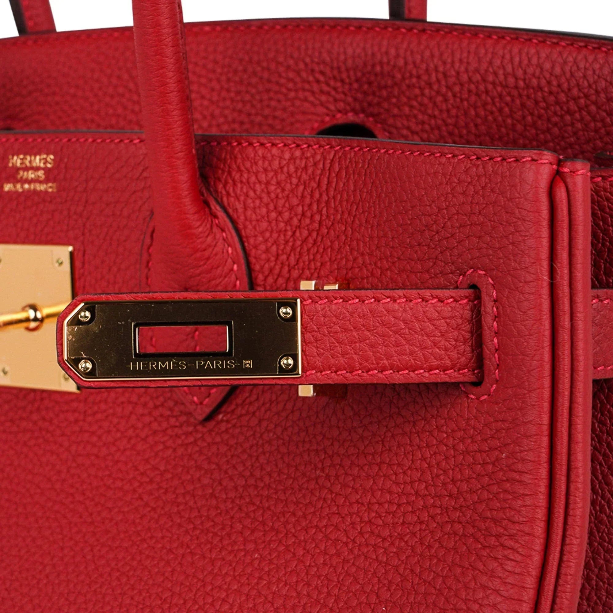👜Birkin 30 Bag Lipstick Rouge Vif Togo Leather with Gold Hardware