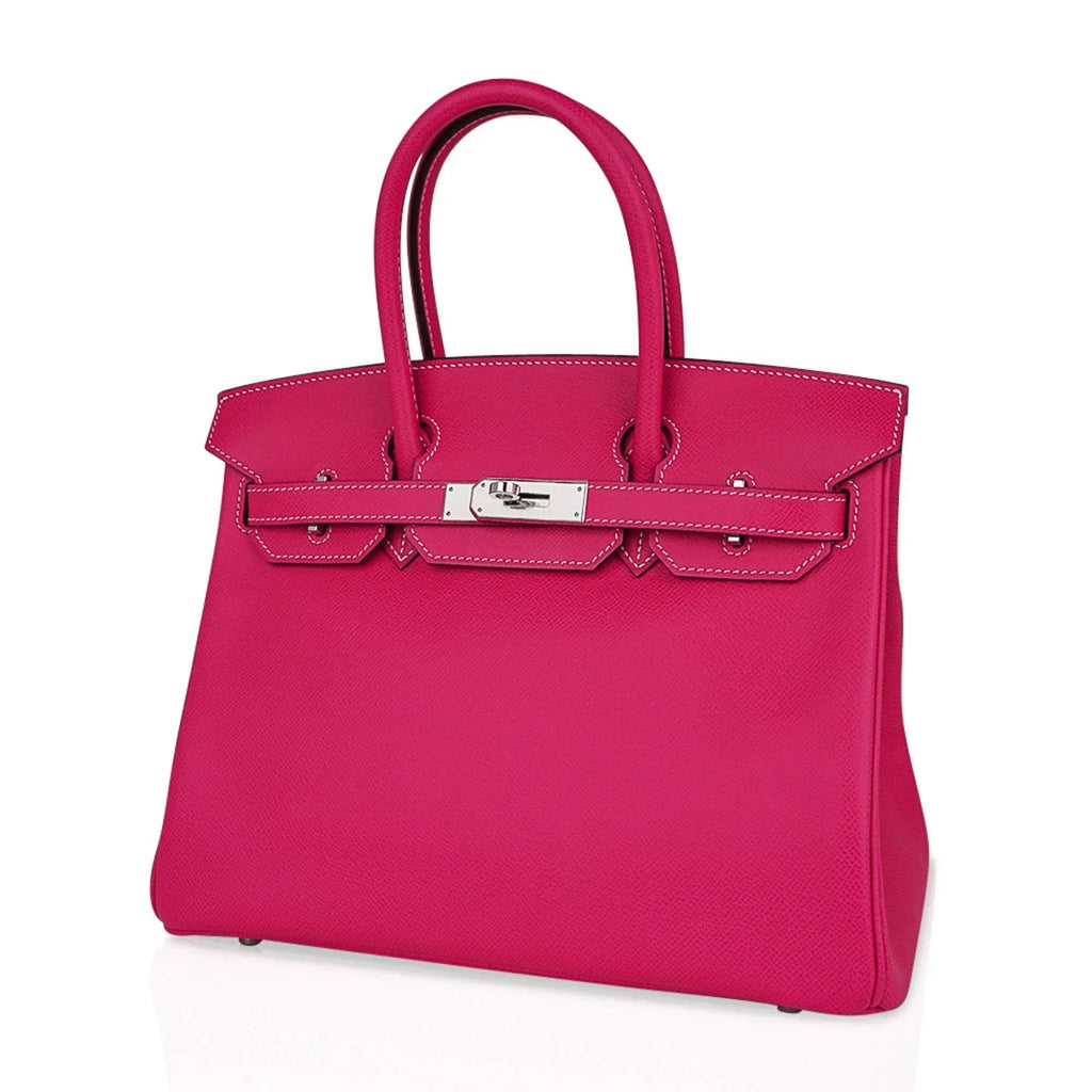 👜Birkin 30 Bag Rose Tyrien Candy Epsom Limited Edition Palladium
