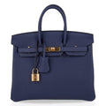 👜Birkin 25 Bag Blue Encre Gold Hardware Togo Leather
