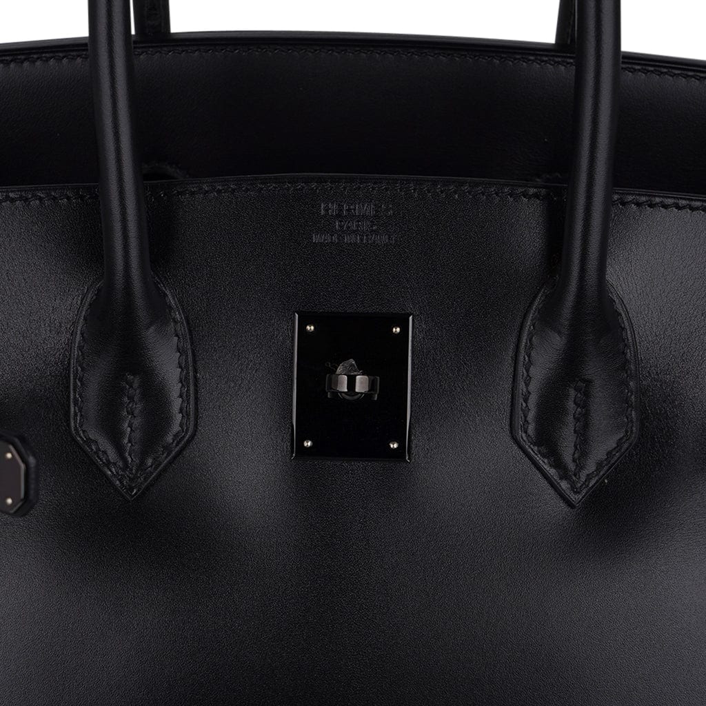 👜Birkin 35 Bag So Black Box Leather Limited Edition Very Rare