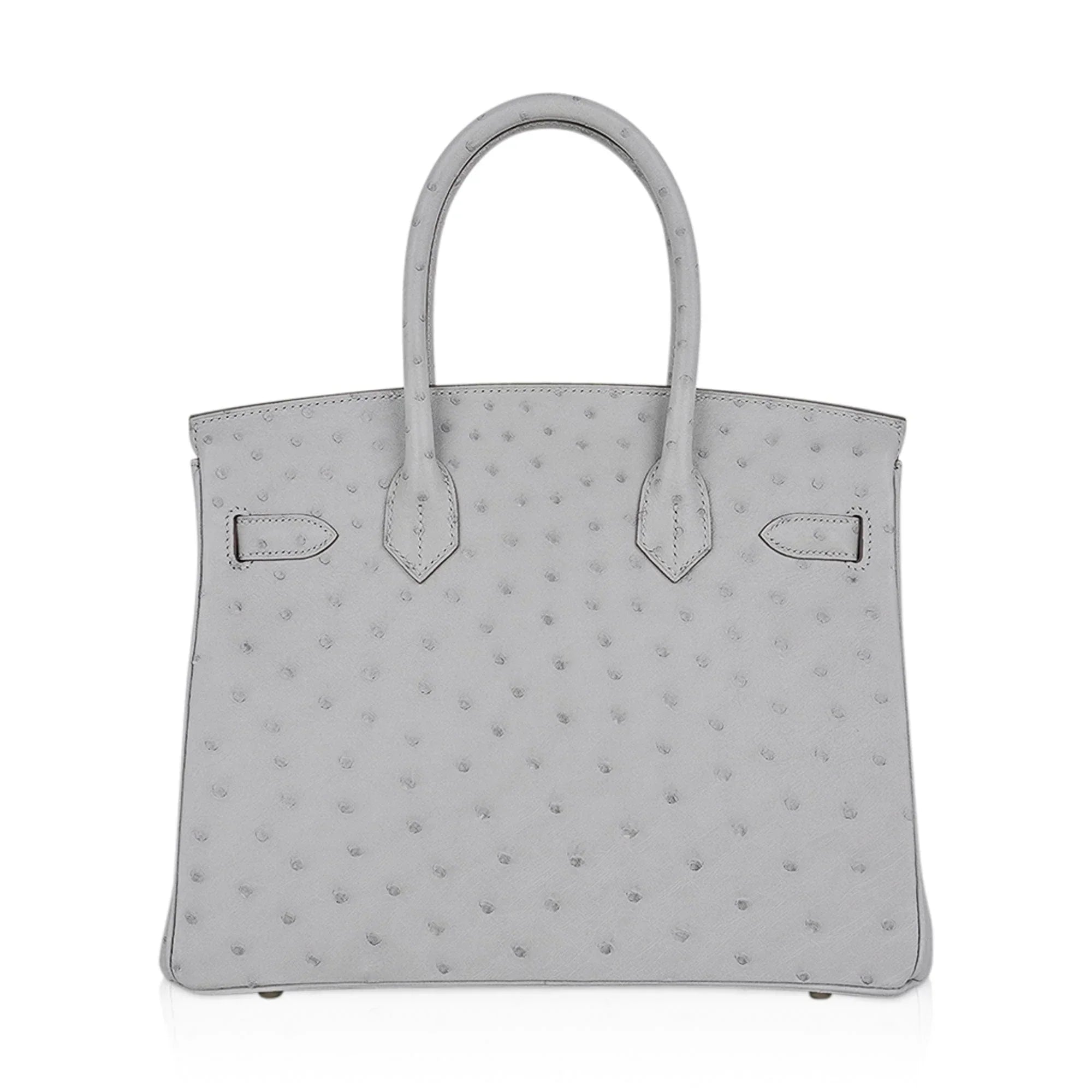 👜Birkin 30 Bag Gris Perle Ostrich with Gold Hardware
