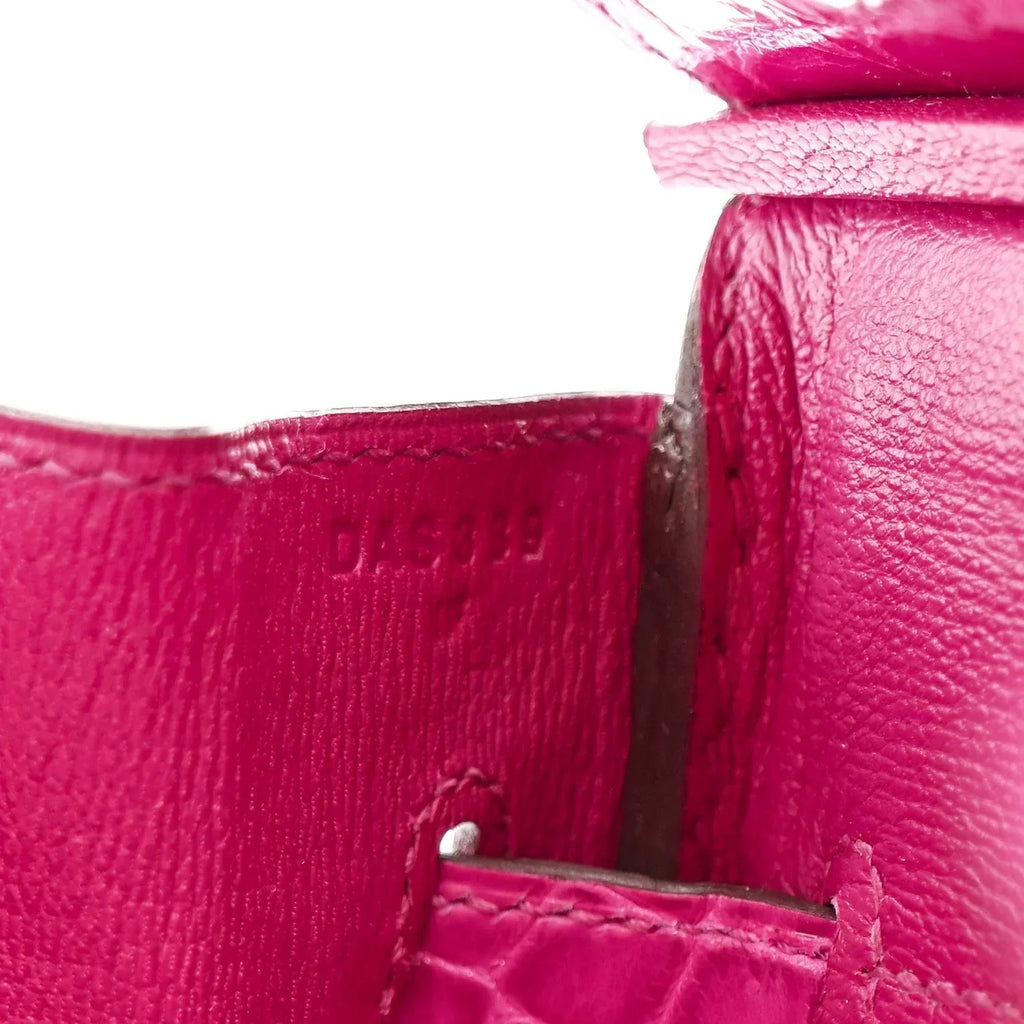 👜Birkin 30 Rose Pourpre Shiny Niloticus Crocodile Gold Hardware