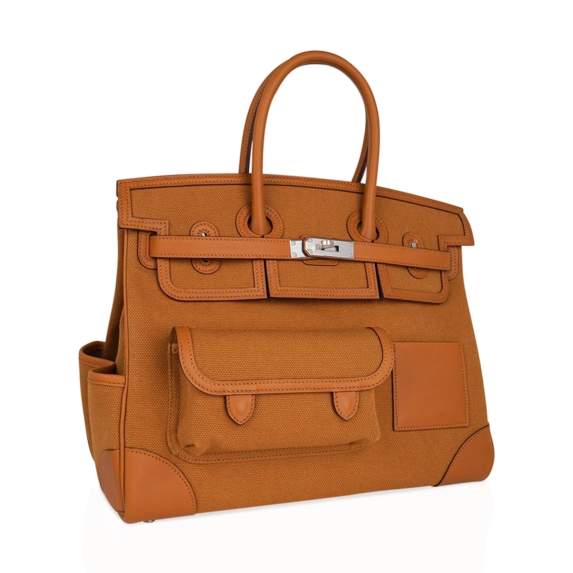 👜Limited Edition Birkin 35 Bag Cargo Sesame Toile Goeland Swift Leather with Palladium Hardware