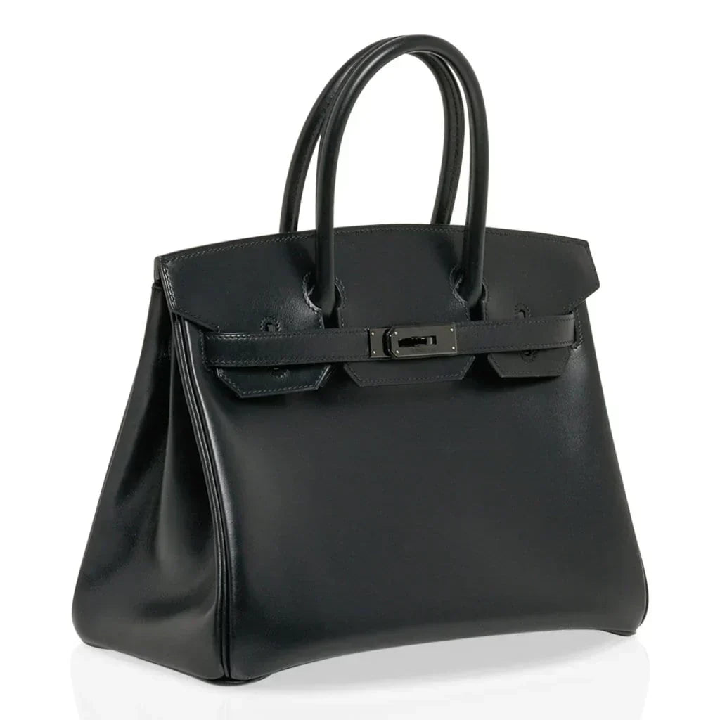 👜Birkin 30 Bag So Black Limited Edition Box Leather