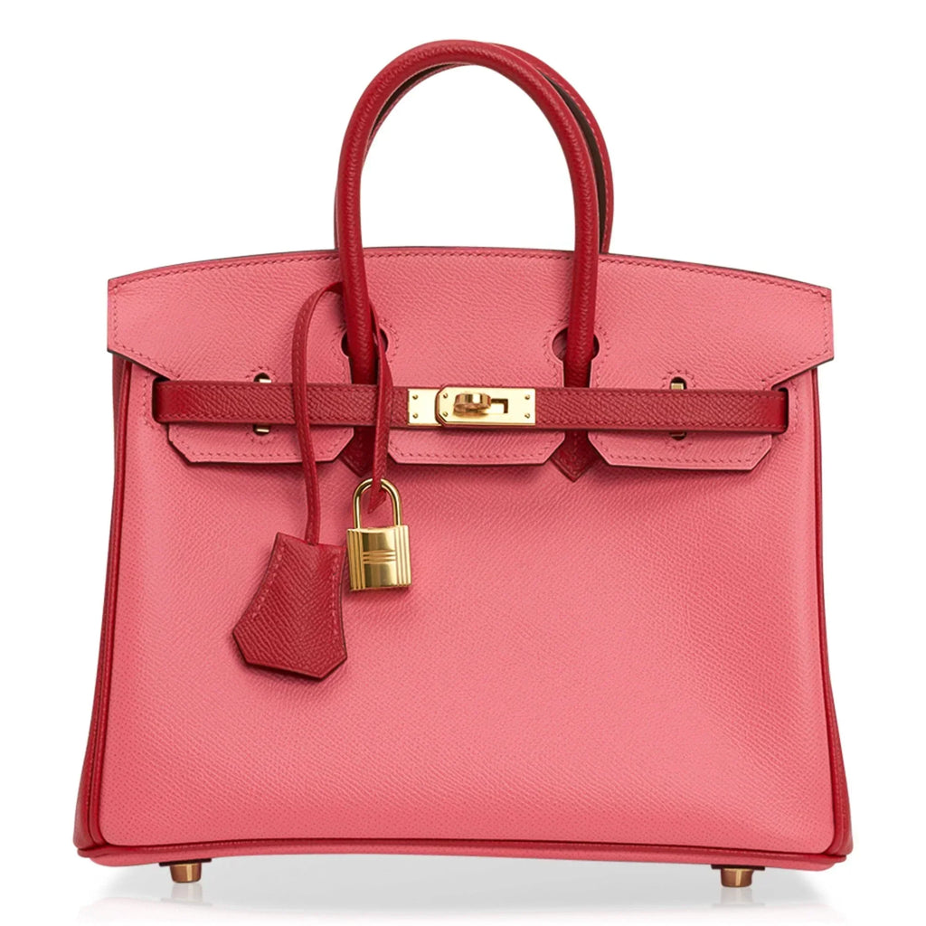 👜Birkin 25 HSS Bag Rose Azalee Rouge Casaque Epsom Gold Hardware