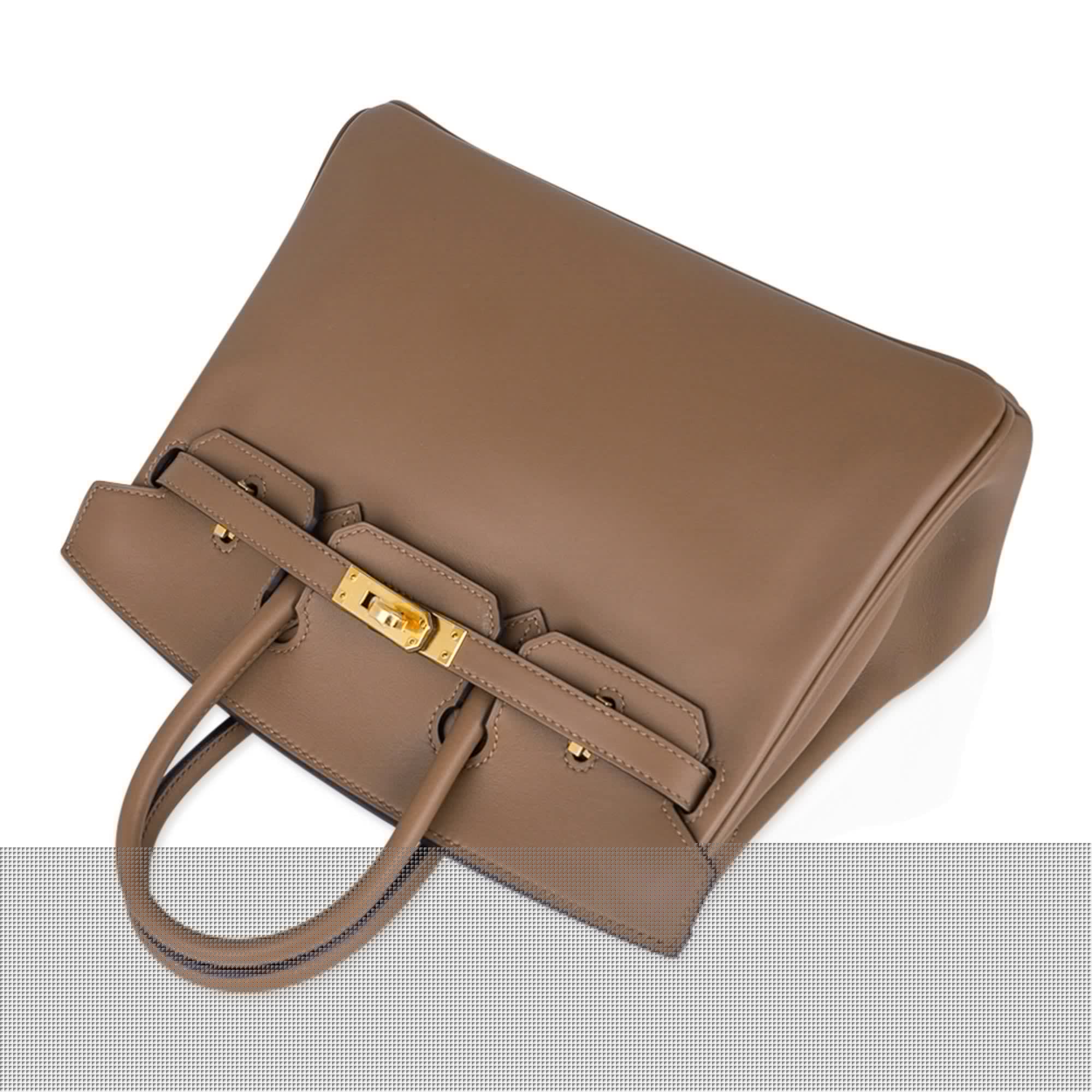 👜Birkin 25 Beige De Weimar Veau Jonathan Leather Gold Hardware
